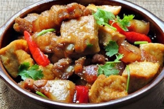 Thịt lợn kho đậu phụ vừa ngon vừa rẻ