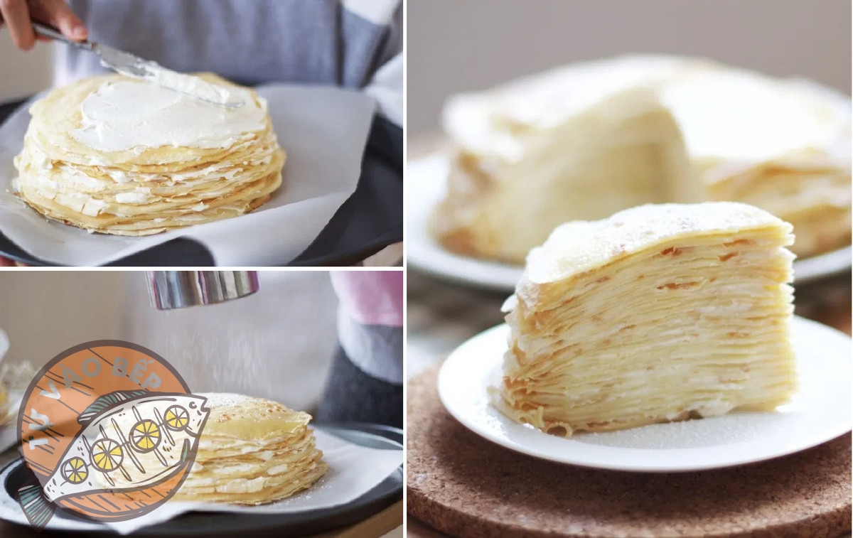 Công thức làm bánh crepe ngàn lớp