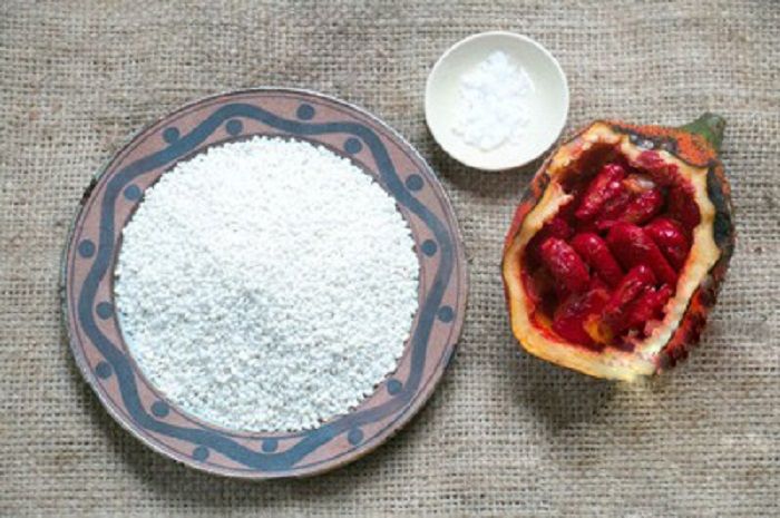 Nguyên liệu cần chuẩn bị cho món bánh dày gấc đậu xanh