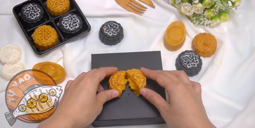 Hướng dẫn cách làm bánh trung thu bằng nồi chiên không dầu - nhân kim sa