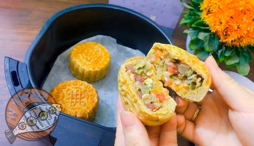 Hướng dẫn cách làm bánh trung thu bằng nồi chiên không dầu - nhân thập cẩm
